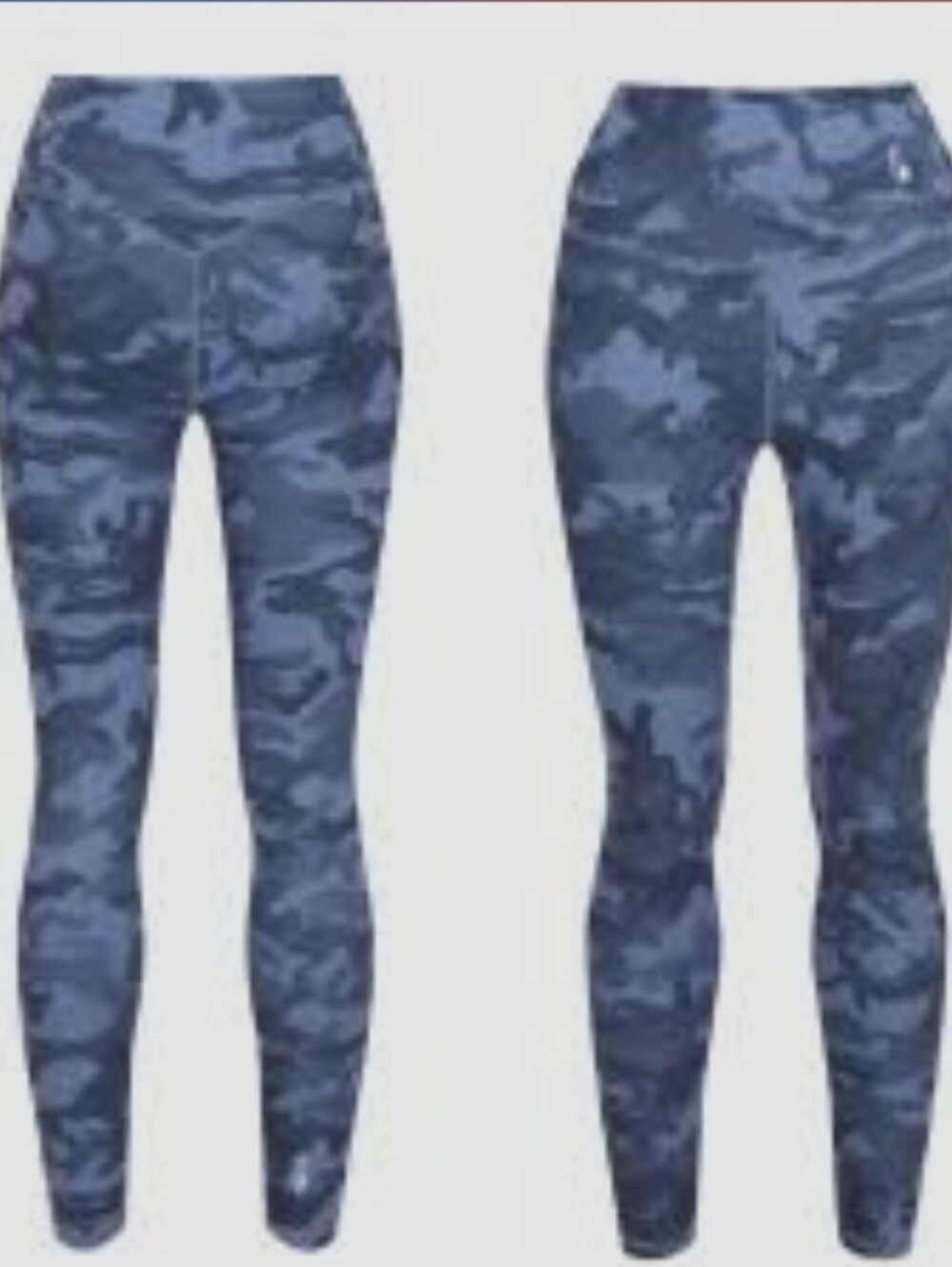 Ladies Blue Camo Leggings